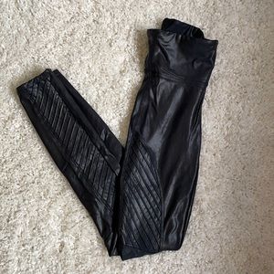 Spanx Faux Leather Moto Leggings
